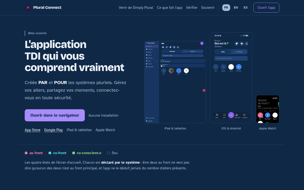 Screenshot of plural-connect.com
