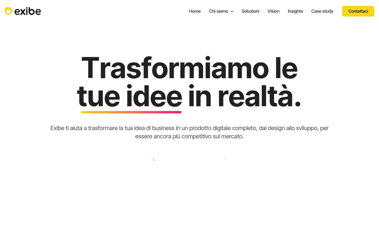 Screenshot of exibe.it