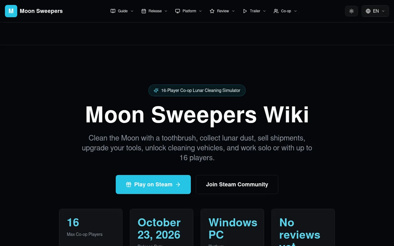 Screenshot of moon-sweepers.wiki