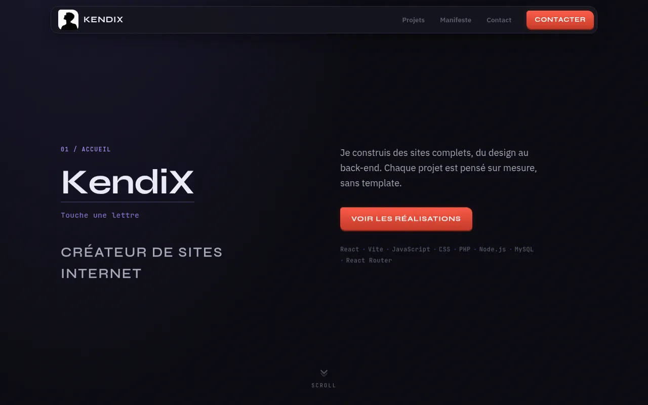 Screenshot of kendix.fr