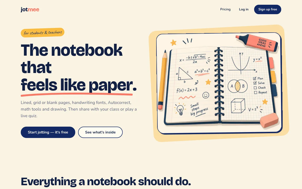 Screenshot of jotmee.com