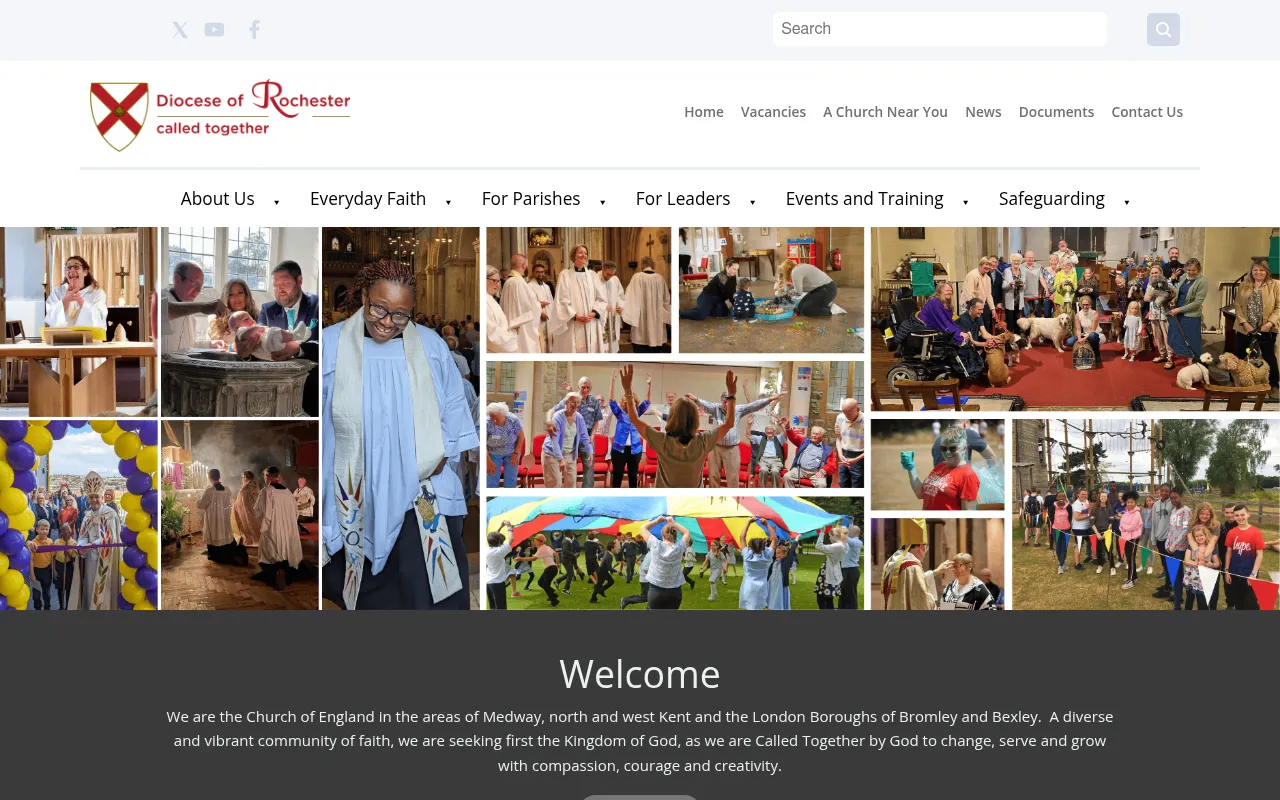 Screenshot of rochester.anglican.org