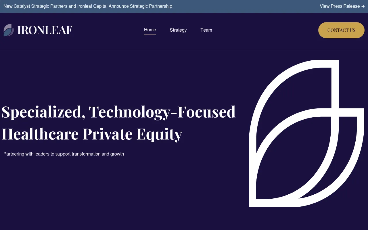 Screenshot of ironleafcapital.com