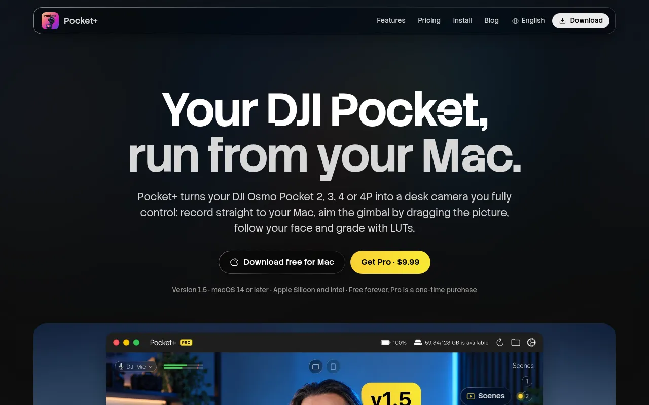 Screenshot of pocketplus.app