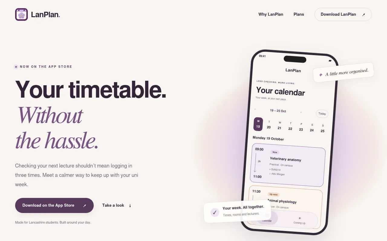 Screenshot of lanplanapp.co.uk