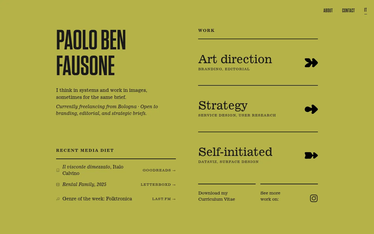 Screenshot of paolofausone.com