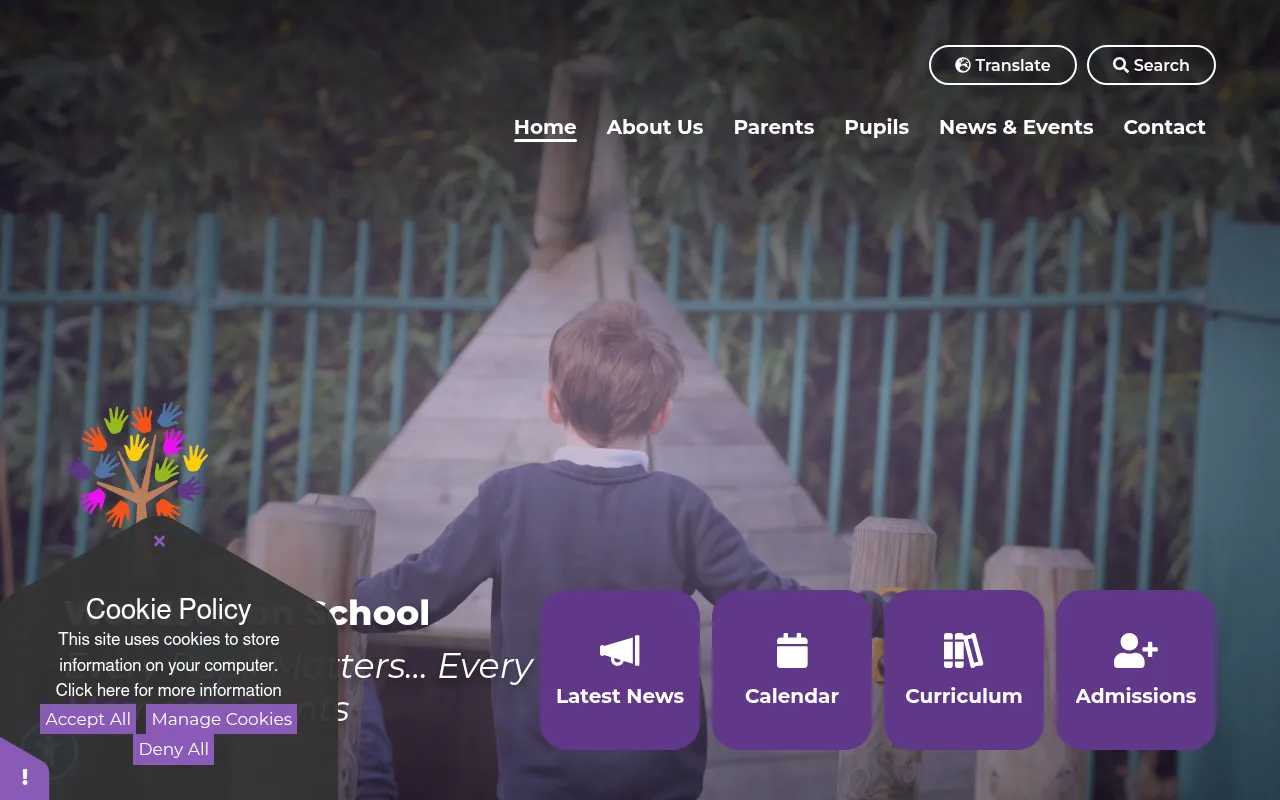 Screenshot of woodsetton.dudley.sch.uk