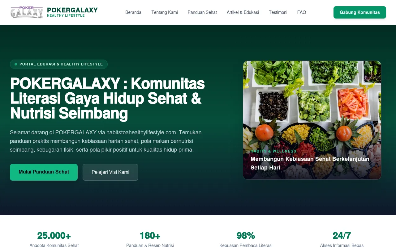Screenshot of habitstoahealthylifestyle.com