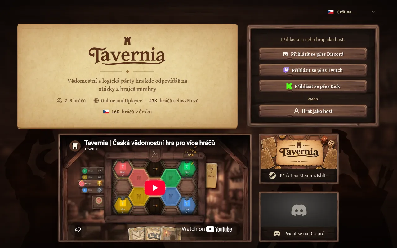 Screenshot of tavernia.cz