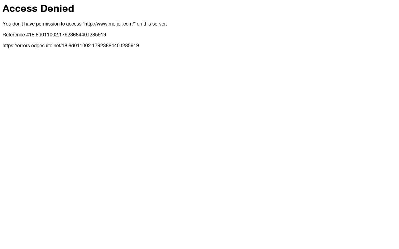 Screenshot of meijer.com