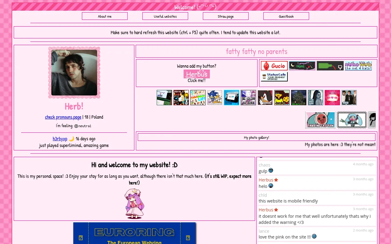 Screenshot of herbus-serwus.nekoweb.org