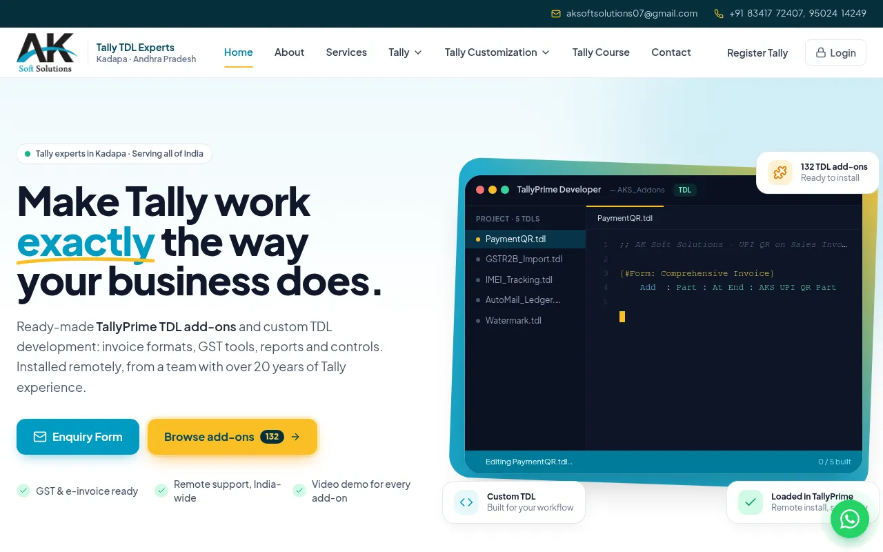 Screenshot of tallytdls.com