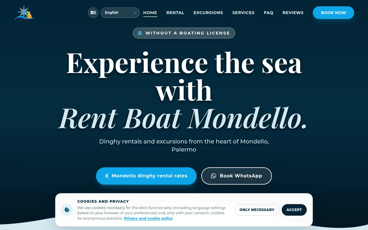 Screenshot of rentboatmondello.it