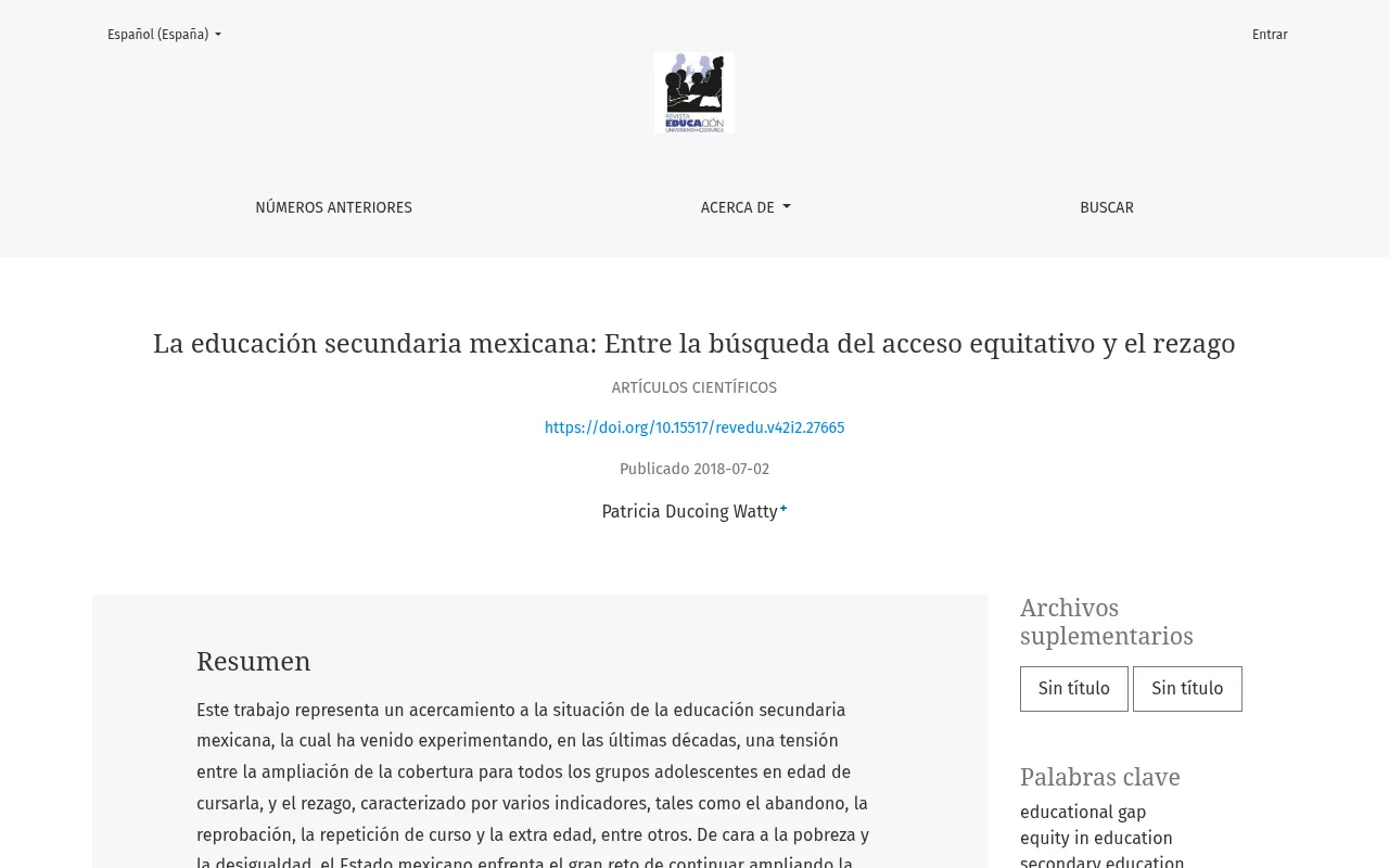 Screenshot of archivo.revistas.ucr.ac.cr