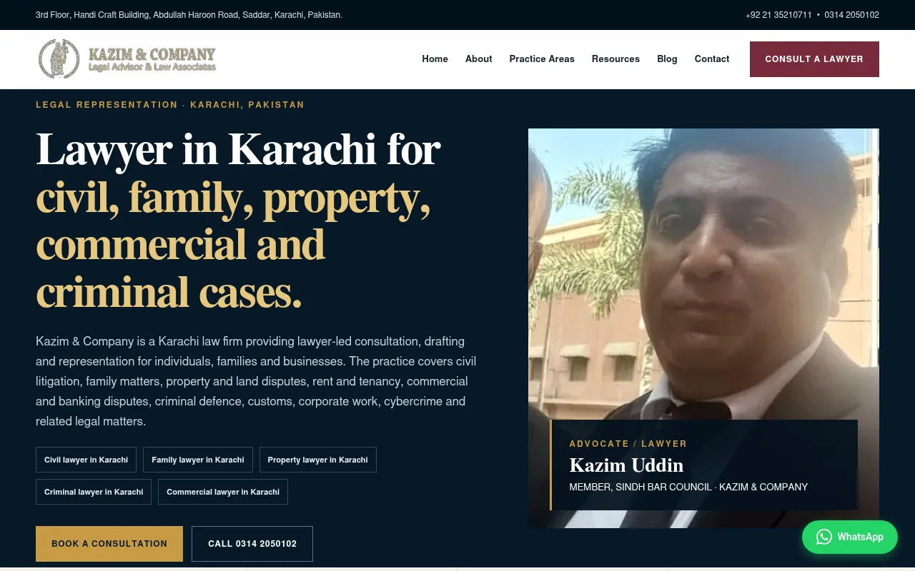 Screenshot of advocatesfirm.com