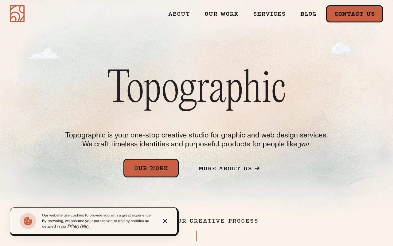 Screenshot of topographiccreative.com