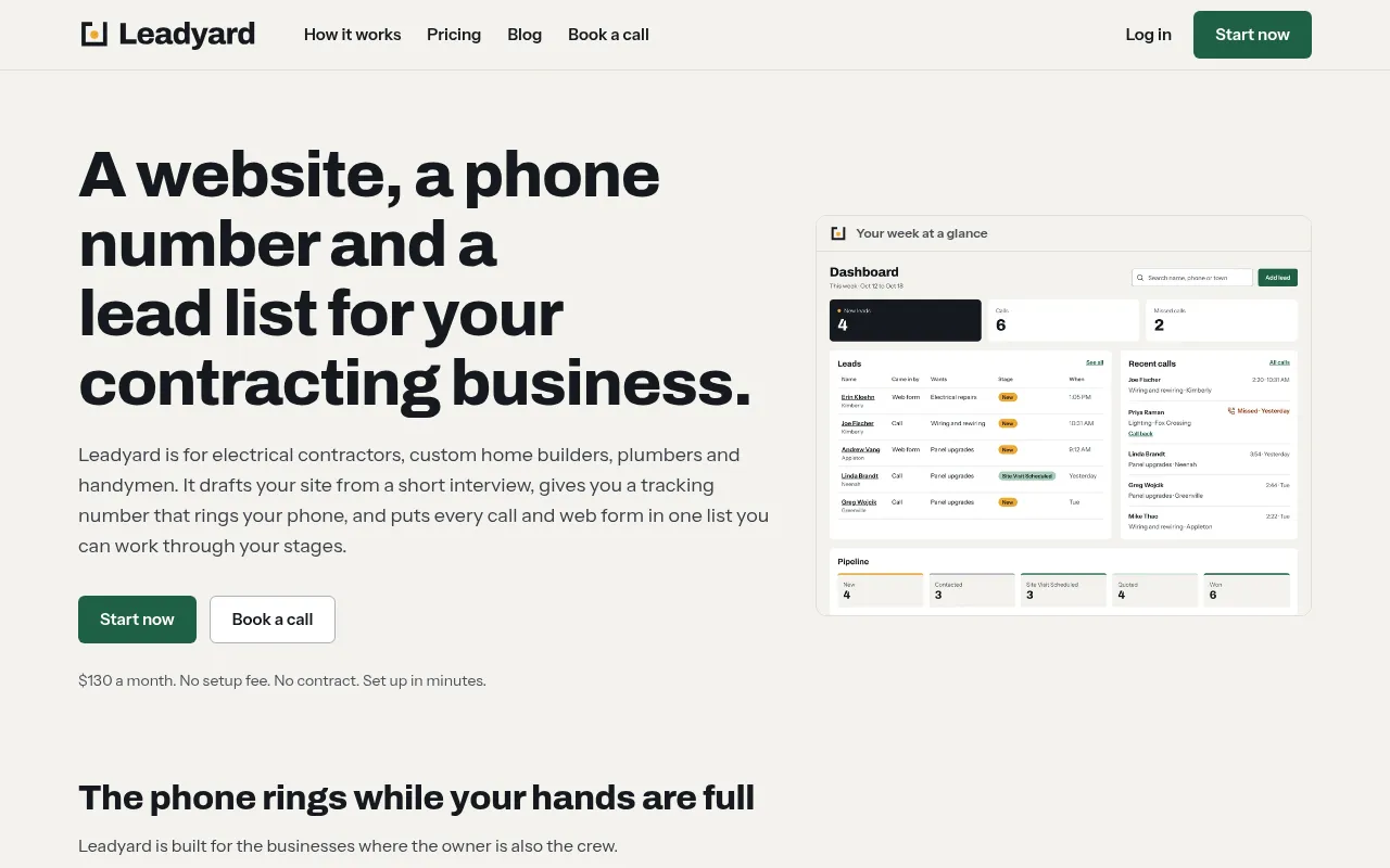 Screenshot of getleadyard.com
