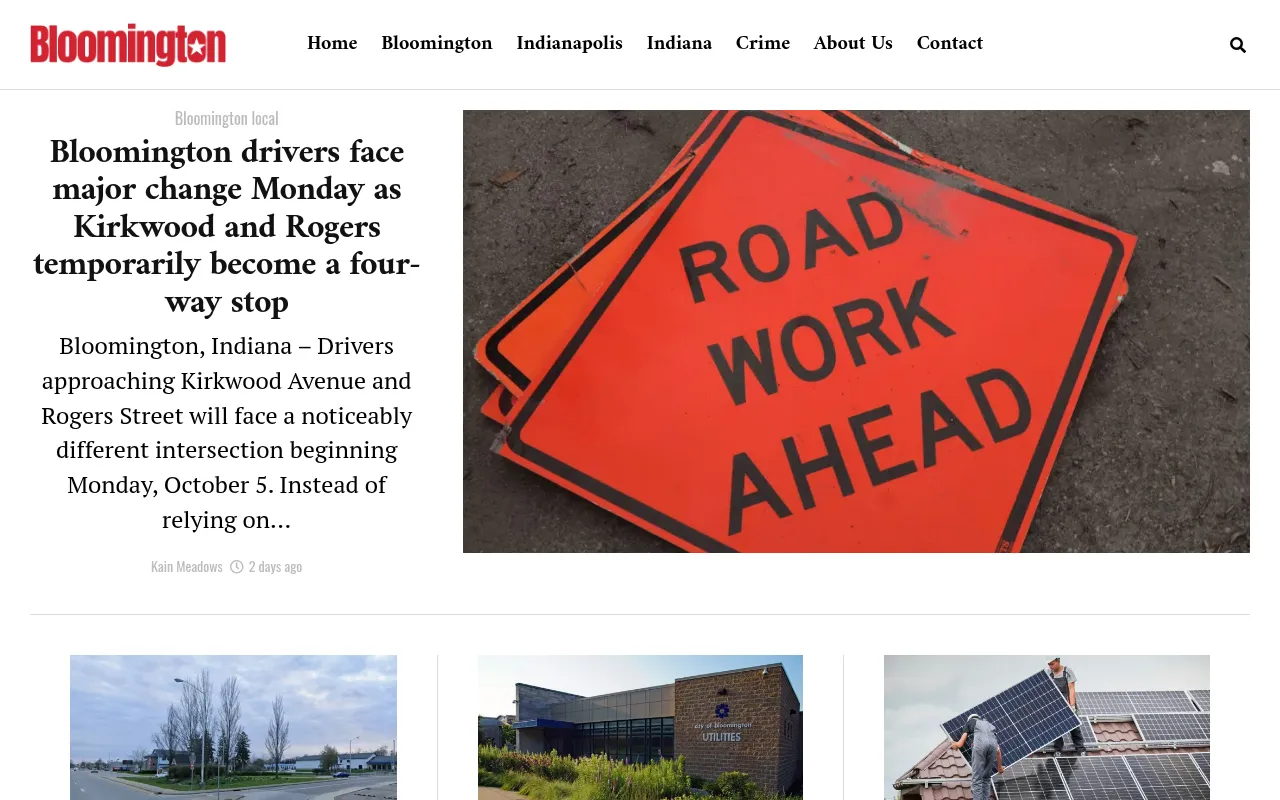 Screenshot of thebloomingtonstar.com