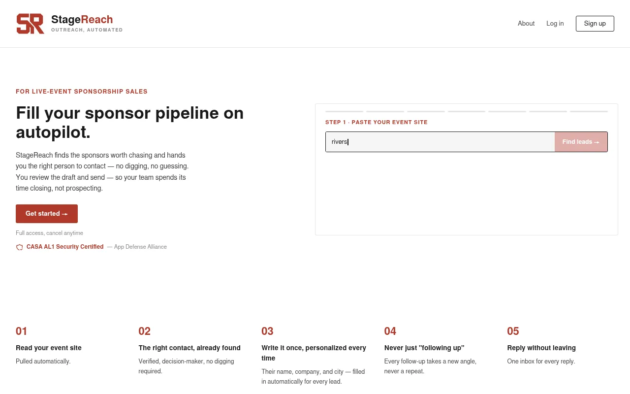 Screenshot of stagereachautomate.com