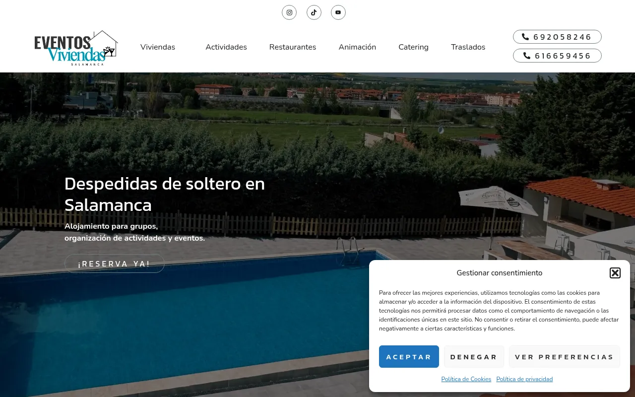 Screenshot of despedidasolterosalamanca.es