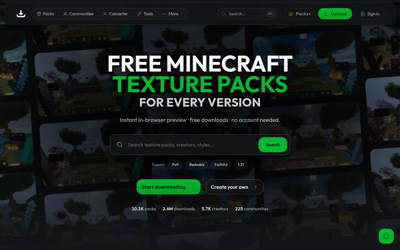 Screenshot of packsmc.com
