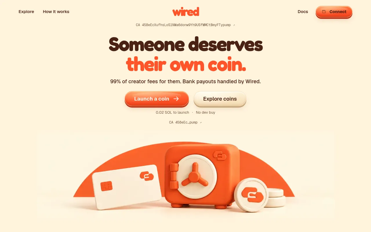 Screenshot of getwired.fun