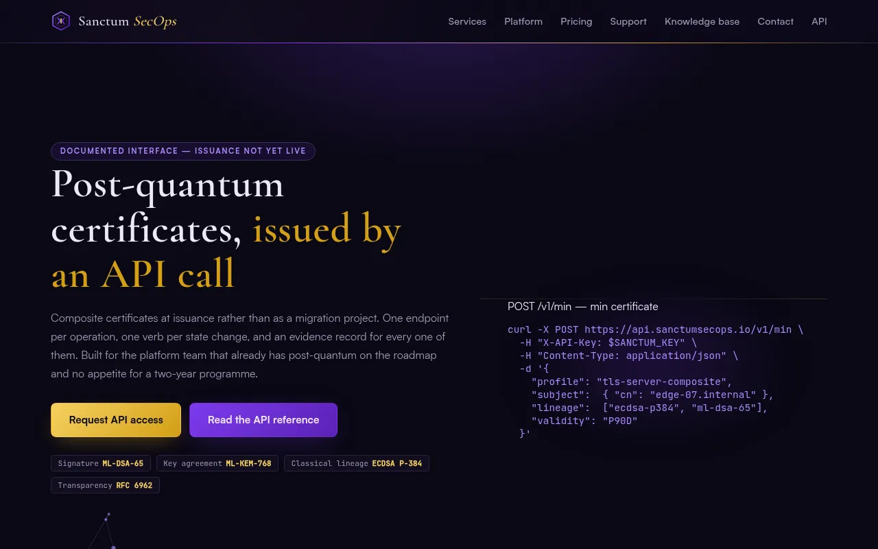 Screenshot of sanctumsecops.com