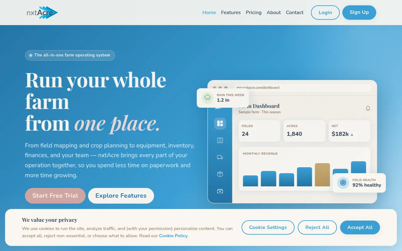 Screenshot of nxtacre.com