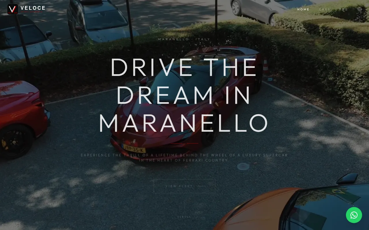 Screenshot of velocesportscarrental.com