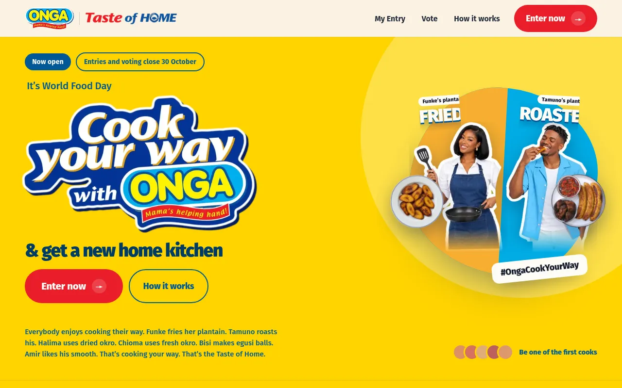 Screenshot of ongatasteofhome.com