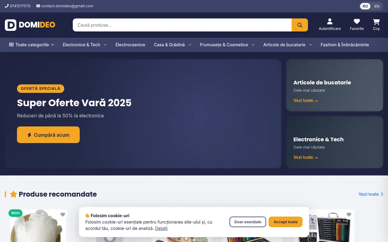 Screenshot of domideo.com