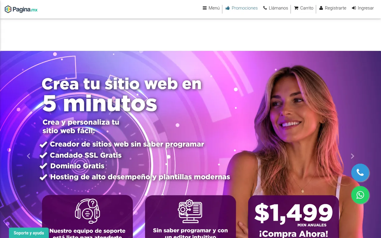 Screenshot of pagina.mx