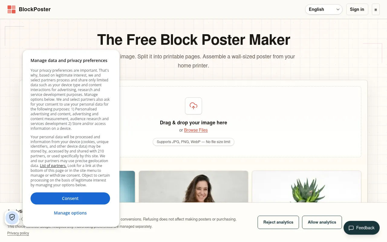 Screenshot of blockposter.net