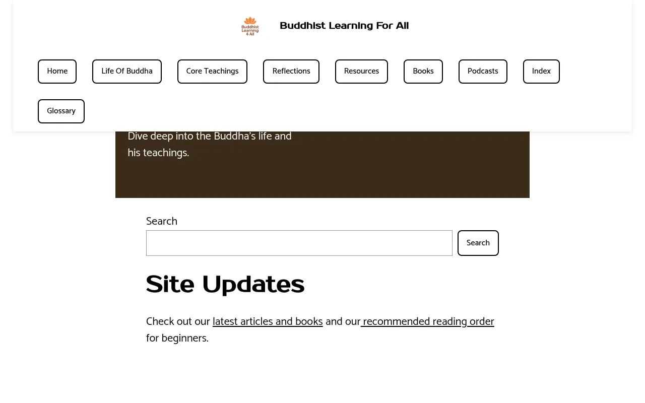Screenshot of buddhistlearning.org