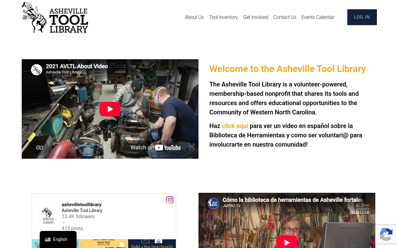 Screenshot of ashevilletoollibrary.org