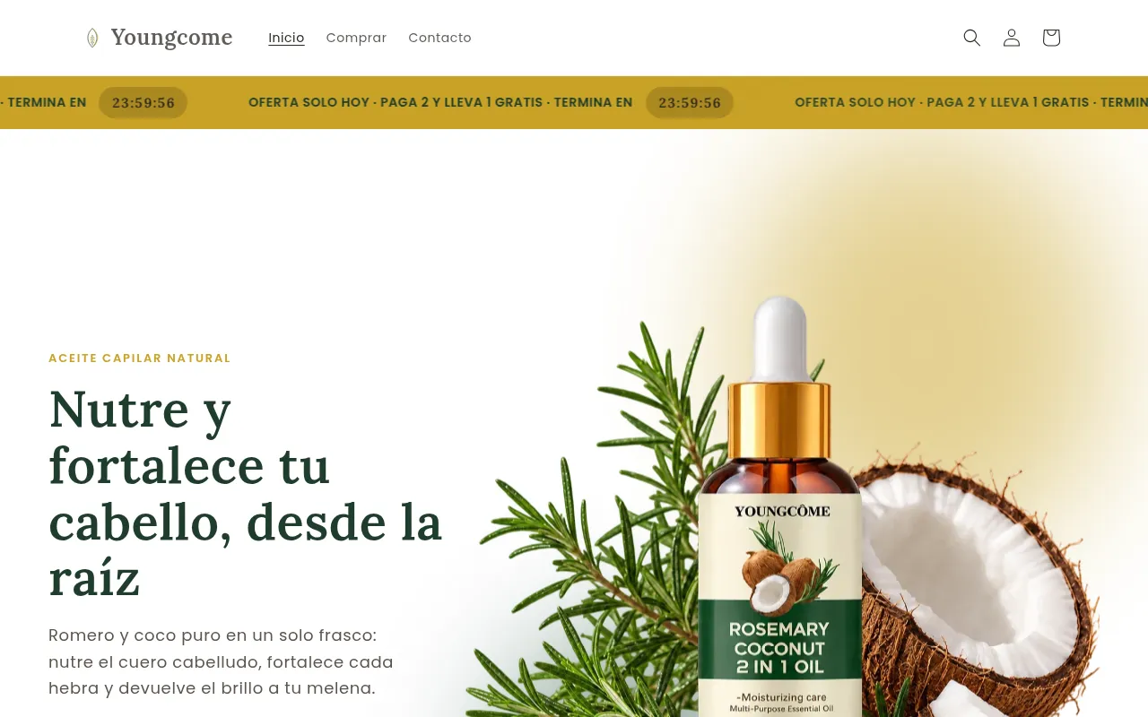 Screenshot of youngcomes.com