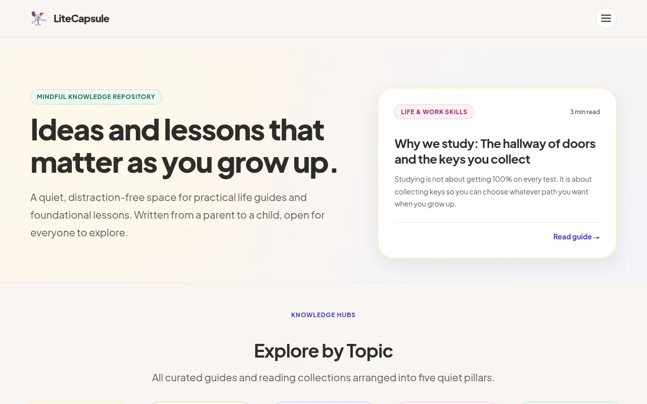 Screenshot of litecapsule.pages.dev