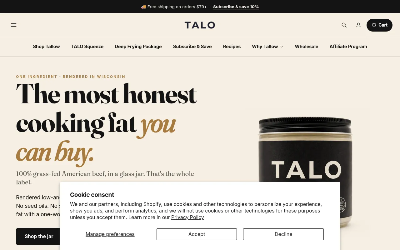 Screenshot of talocreations.com