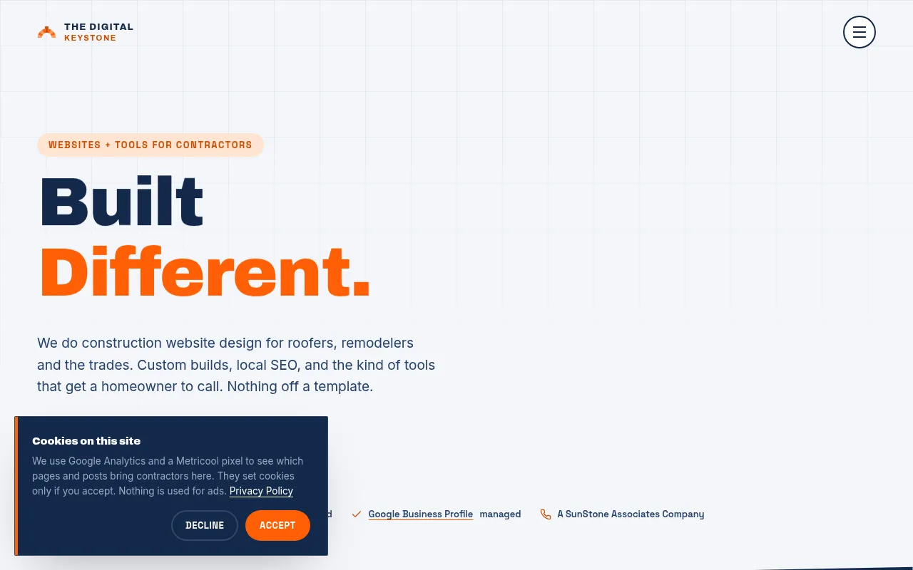 Screenshot of thedigitalkeystone.com