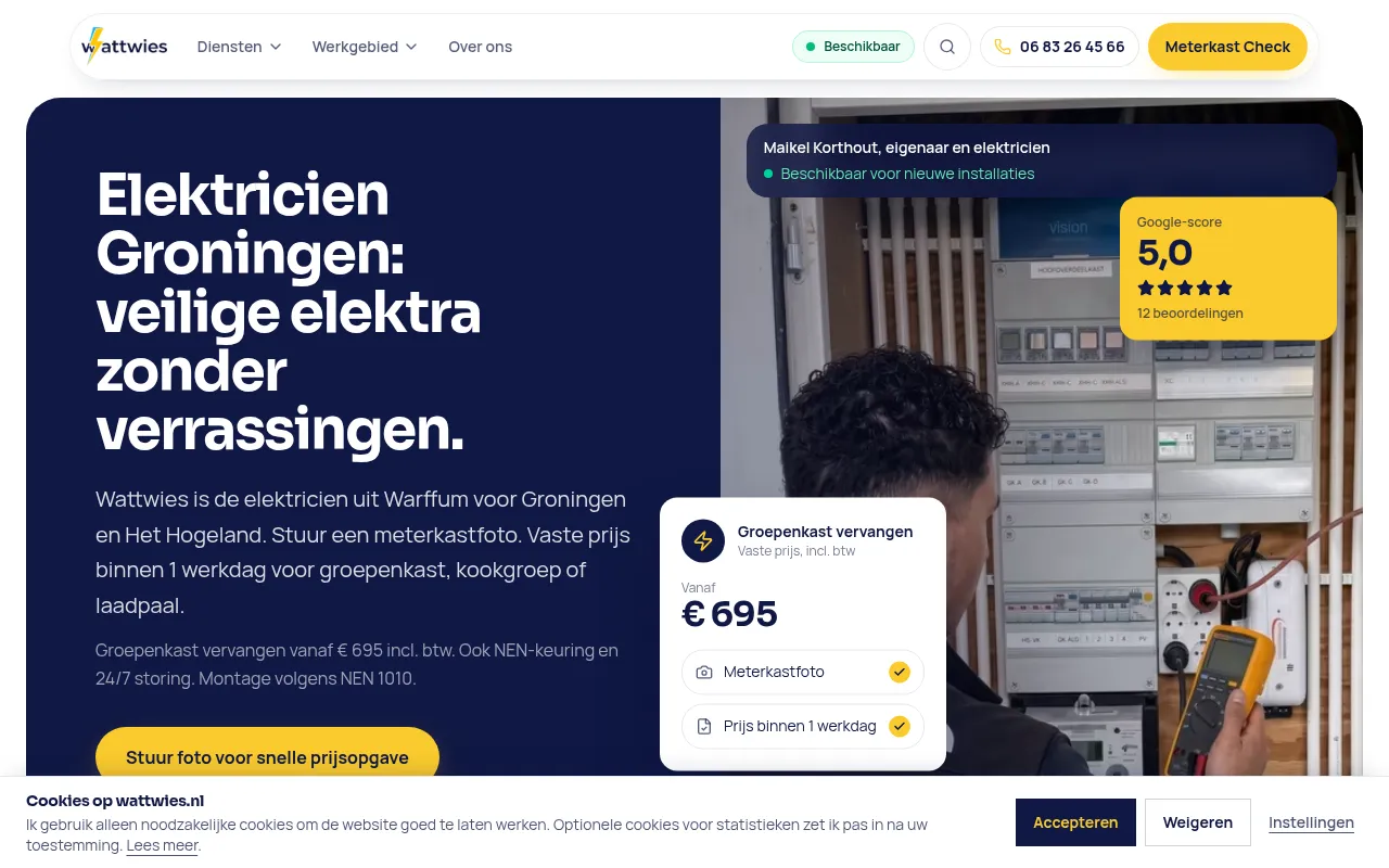 Screenshot of wattwies.nl