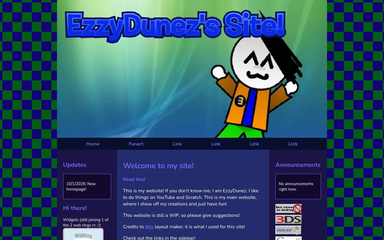 Screenshot of ezzydunez.nekoweb.org