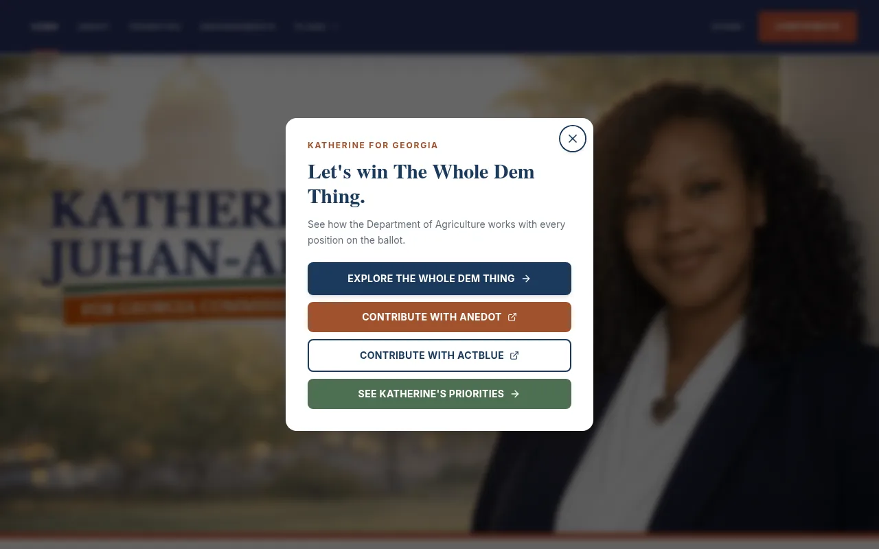 Screenshot of katherineforgeorgia.com