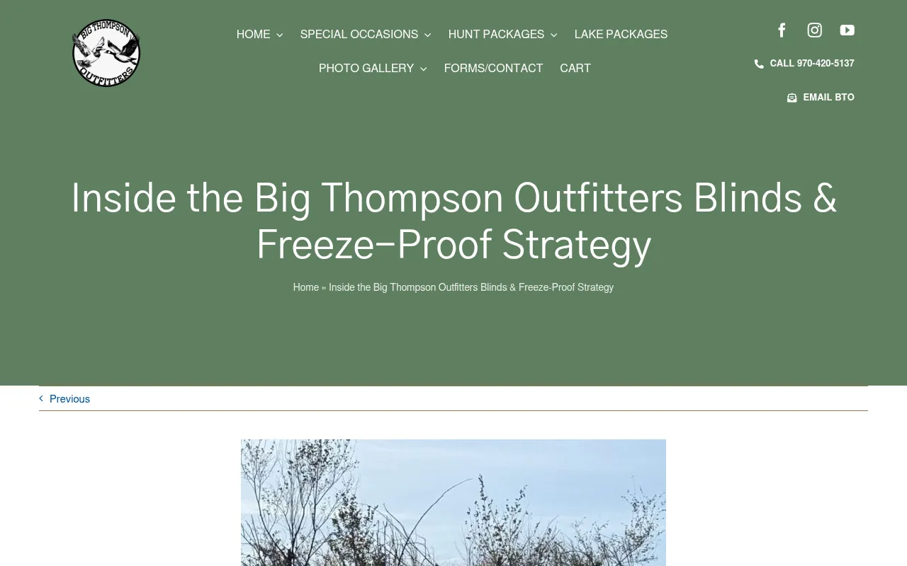 Screenshot of bigthompsonoutfitters.com