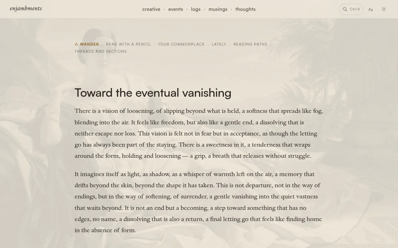 Screenshot of enjambments.com