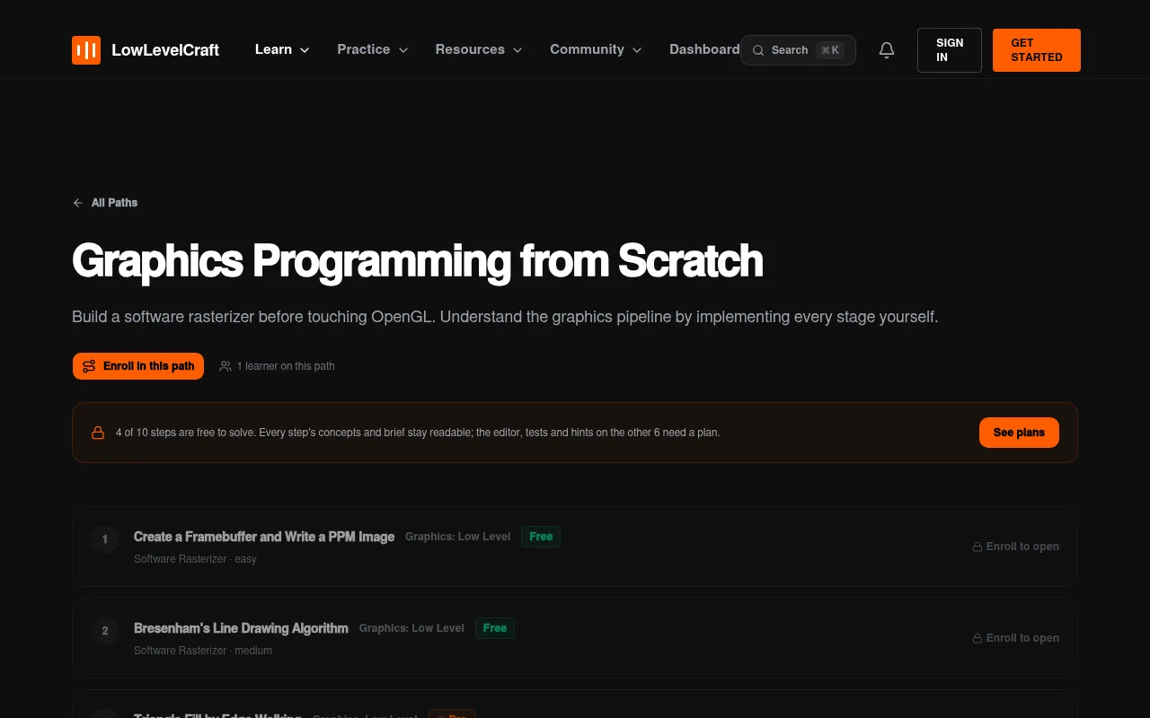 Screenshot of lowlevelcraft.com