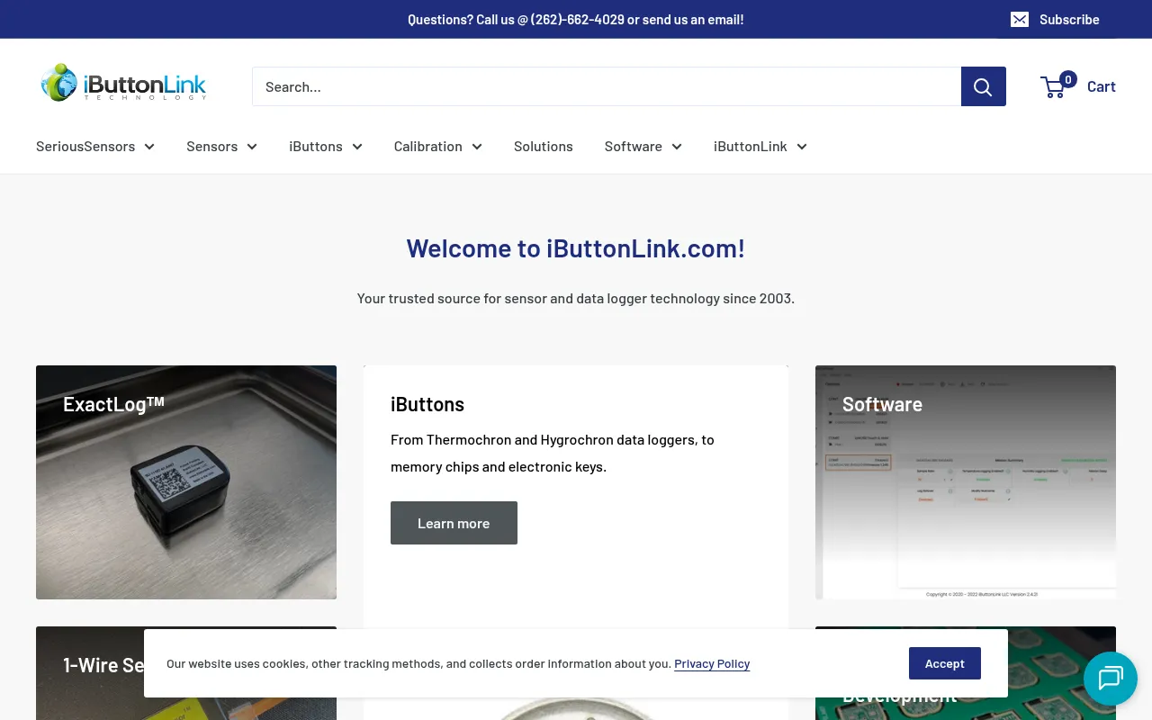 Screenshot of ibuttonlink.com