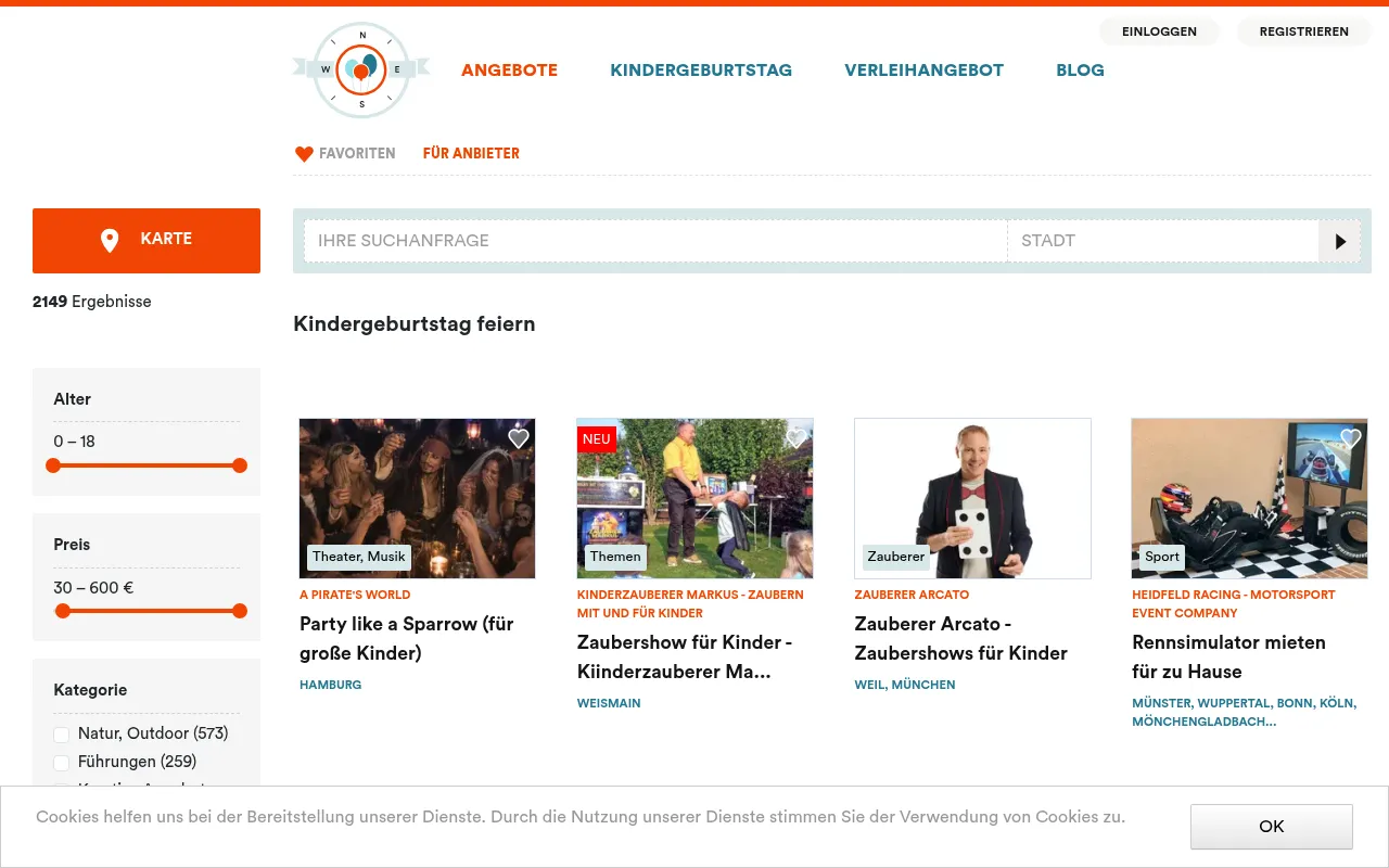 Screenshot of de.bester-geburtstag.de