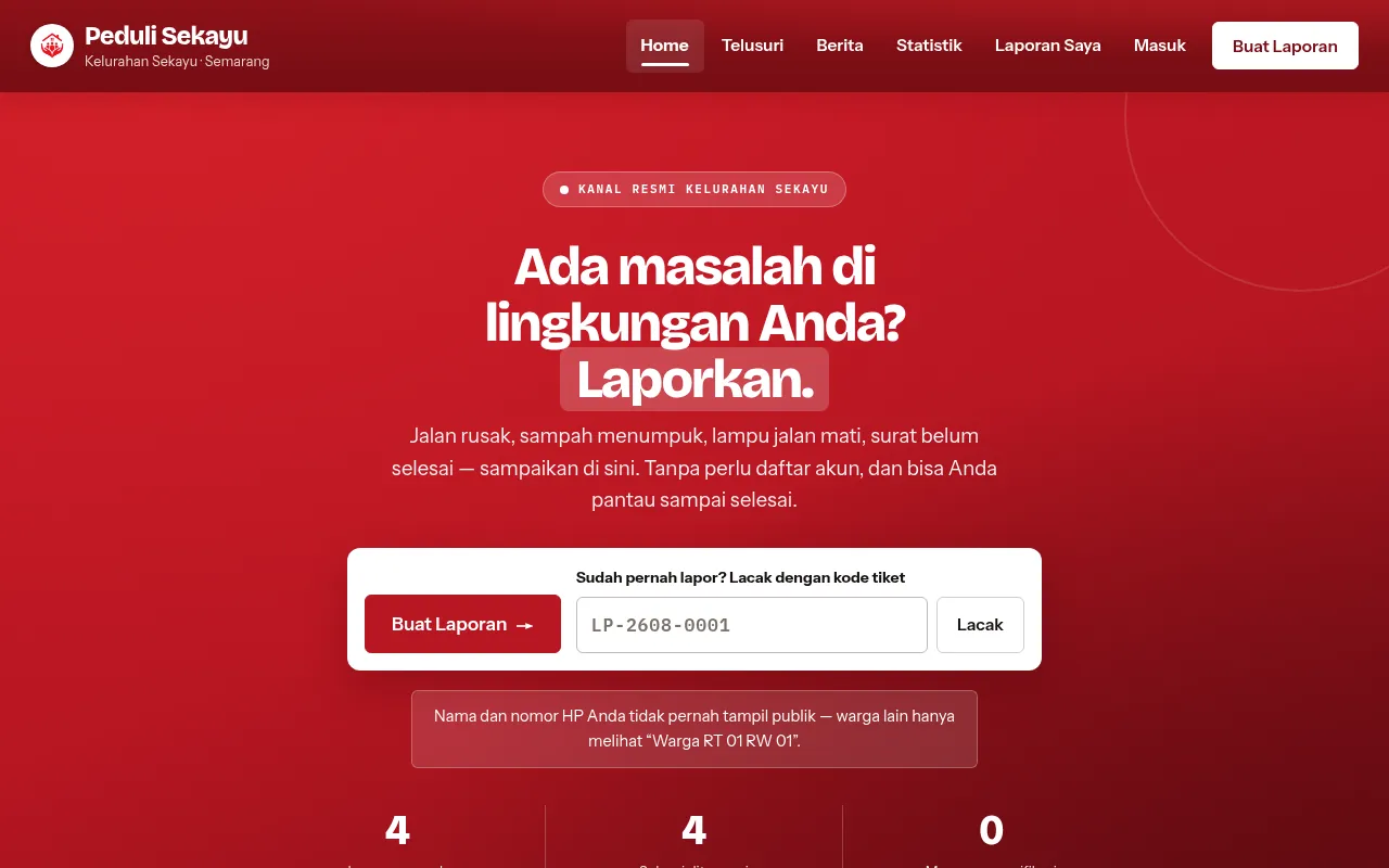 Screenshot of pedulisekayu.id