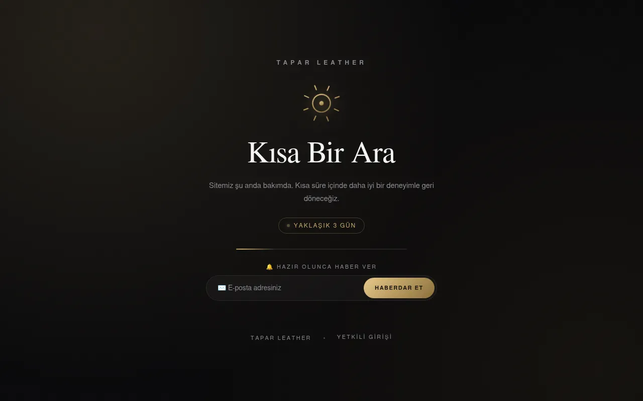 Screenshot of taparleather.com.tr