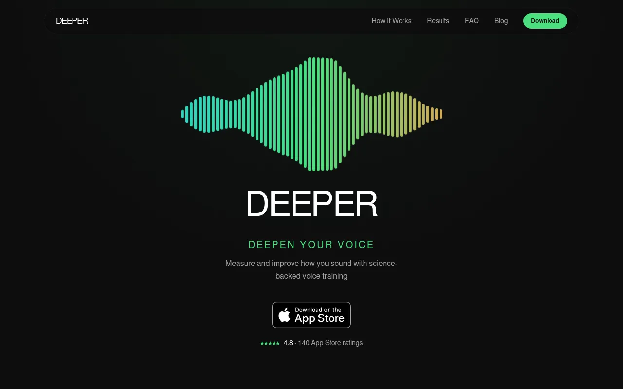 Screenshot of getdeepr.app